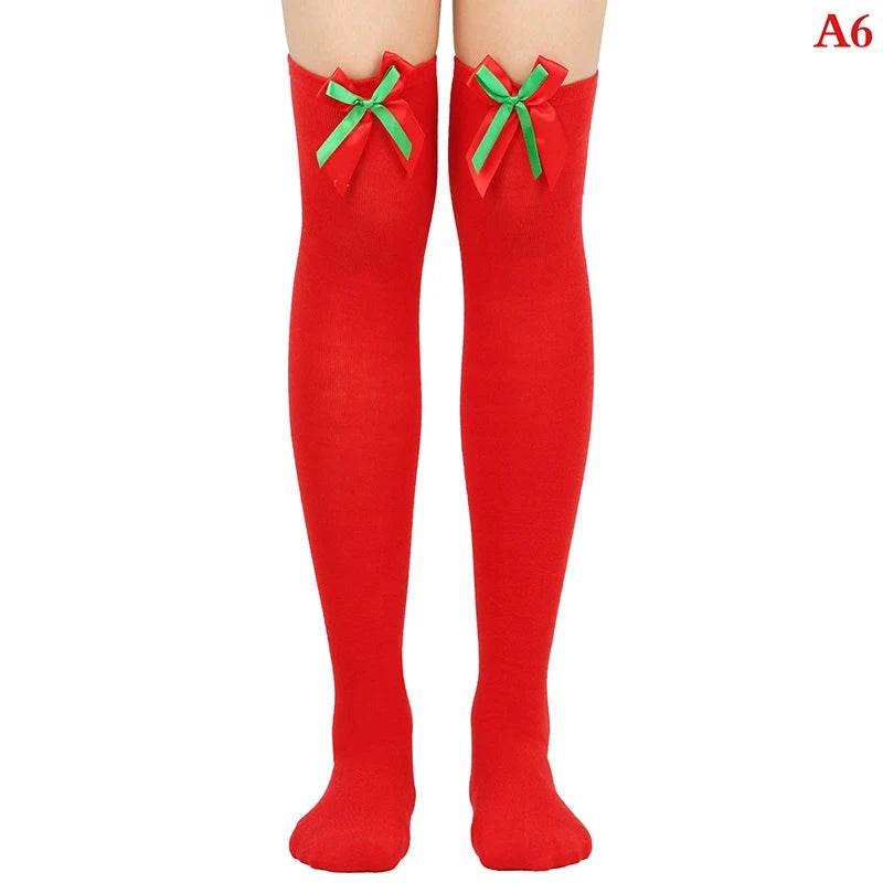 Christmas Ornaments Socks Striped Long Stockings Christmas - HORA GIFT
