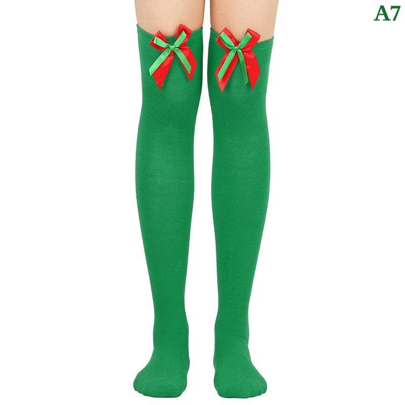Christmas Ornaments Socks Striped Long Stockings Christmas - HORA GIFT