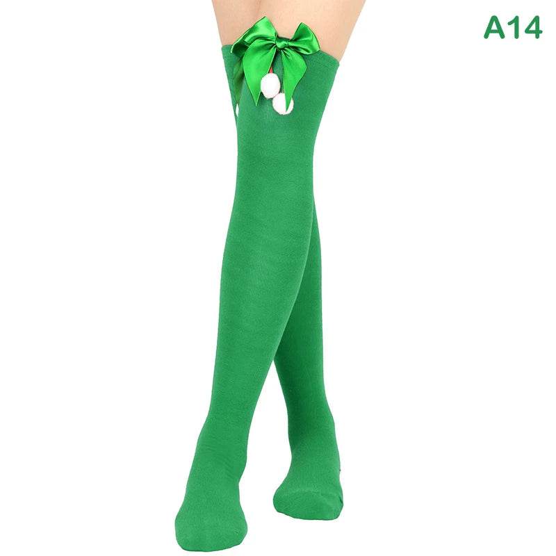 Christmas Ornaments Socks Striped Long Stockings Christmas - HORA GIFT