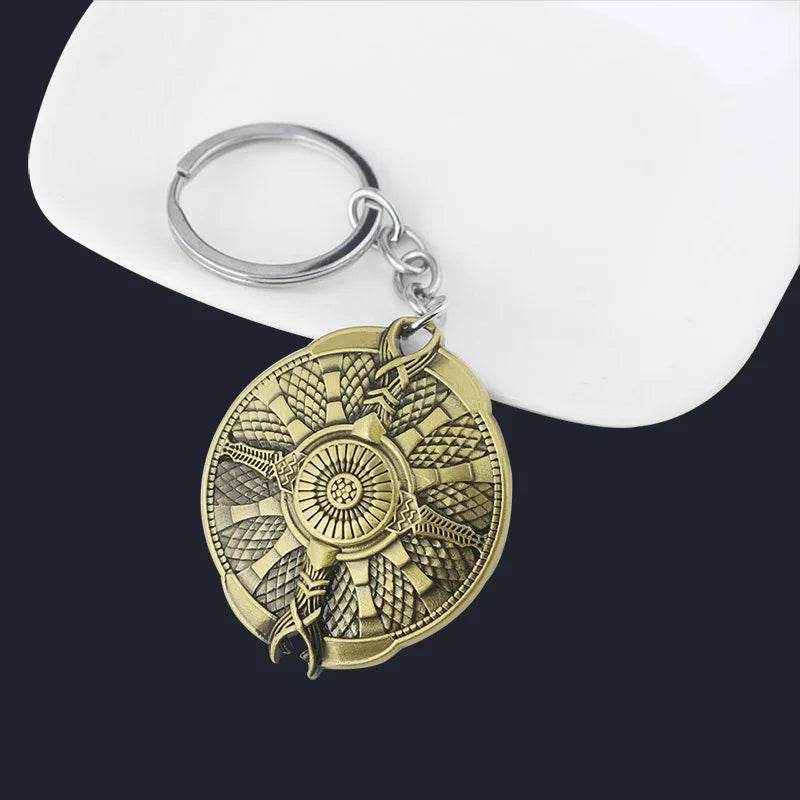New God of War Ragnarok Keychain Kratos Ares Thor's Hammer Mjolnir Blades of Exile Leviathan Axe Weapon Penant Key Chain Jewelry - HORA GIFT