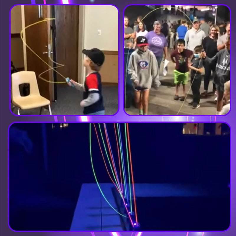 String Rope Glow in The Dark String Rope Launcher Luminous Portable Handheld String Stress Relief Toy For Kids Party Gift - HORA GIFT
