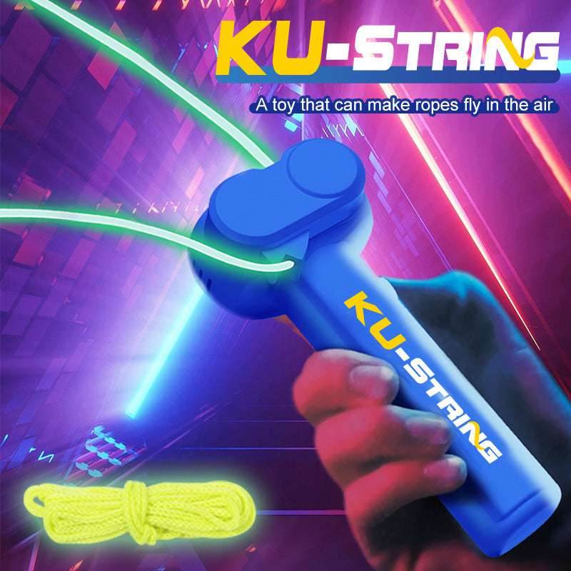 String Rope Glow in The Dark String Rope Launcher Luminous Portable Handheld String Stress Relief Toy For Kids Party Gift - HORA GIFT