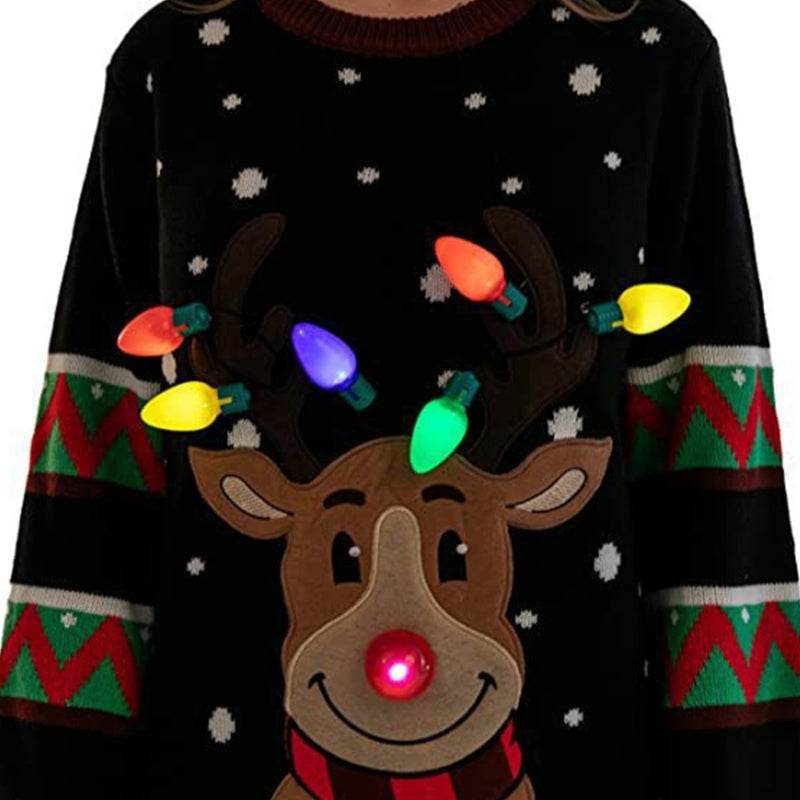 Women LED Light Up Holiday Sweater Christmas - HORA GIFT