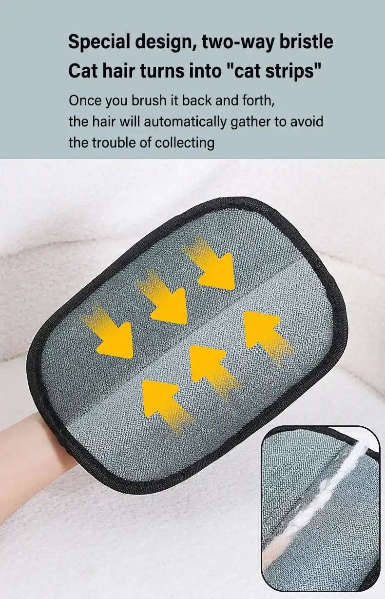 Pet Grooming Gloves Static Dedusting Brush Pet Hair Remover - HORA GIFT