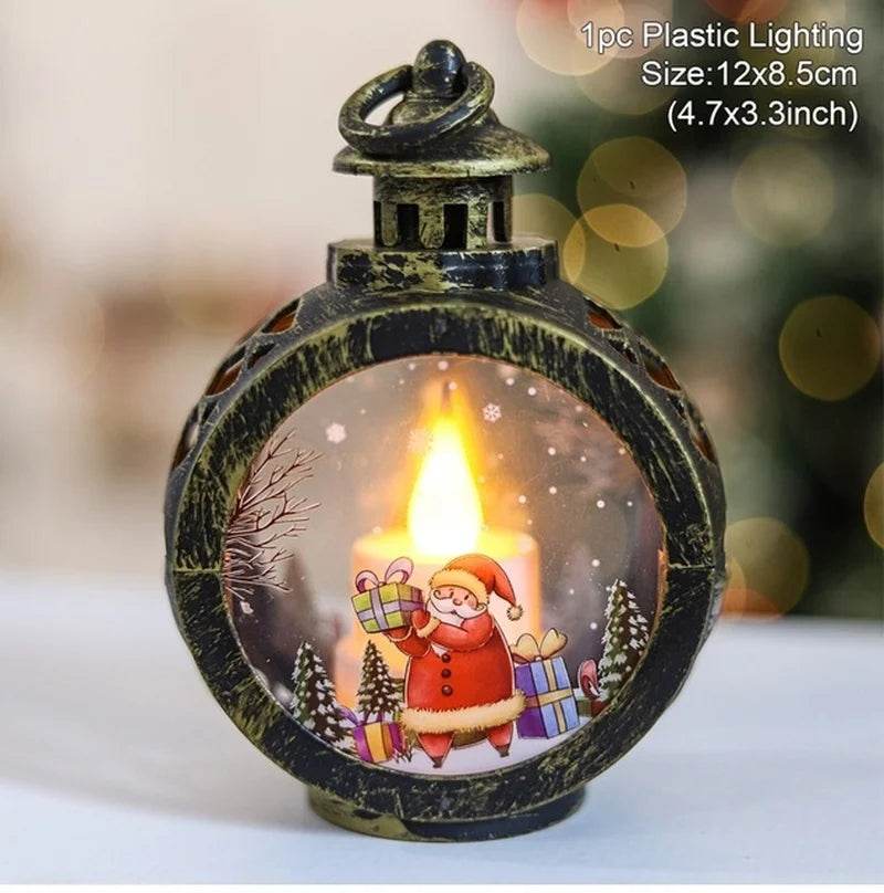 Christmas Round Wind Light Merry Christmas Decoration for Home - HORA GIFT