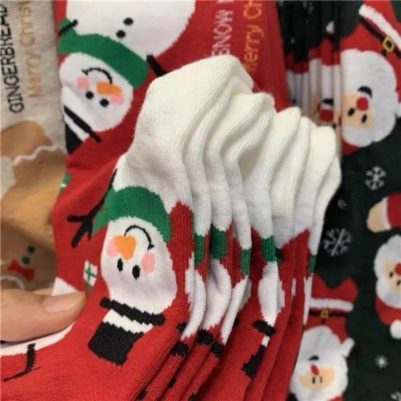 Women's Christmas Socks Cute Interesting High Quality Cartoon Santa Claus Autumn - HORA GIFT