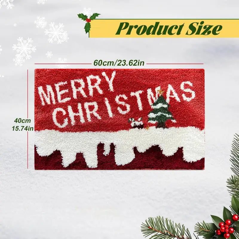 Christmas Carpet Door Merry Christmas Mat Festival Santa Claus Outdoor Decorations Home 2025 Navidad Xmas Ornament New Year 2026