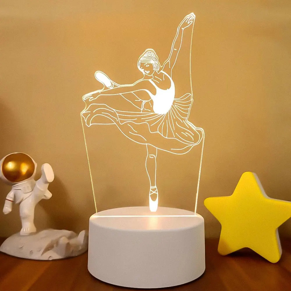 Romantic Love 3D Acrylic Led Lamp for Home Children's Night Light Table Lamp Birthday Party Decor Valentine's Day Bedside Lamp