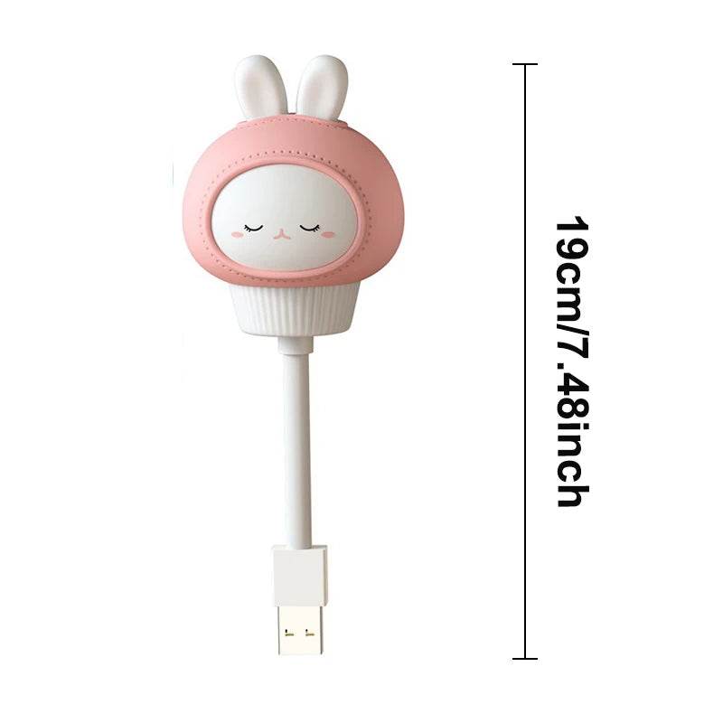 USB Night Light LED Cute Cartoon Night Lamp Bear Chick Kitten for Baby Kid Bedroom Decoration Bedside Lamp - HORA GIFT