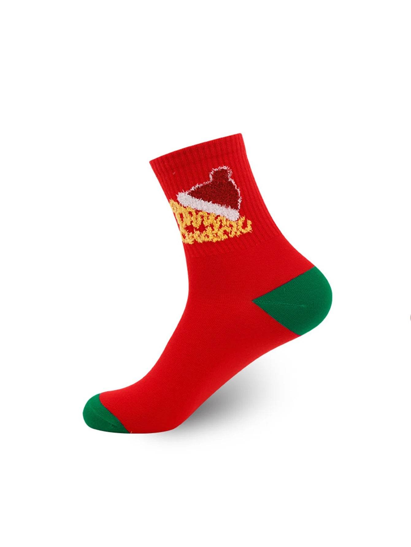 5 Pairs Socks Cartoon Christmas Socks Snowman Elk Socks Women Socks - HORA GIFT