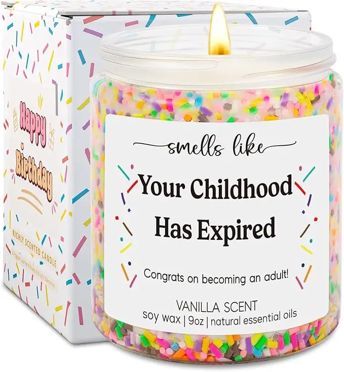 18th Birthday Candles - 18th Birthday Gifts for Girls, Boys - Gifts for 18 Year Old Girl, Boy, Female - Funny Turning 18, Happy