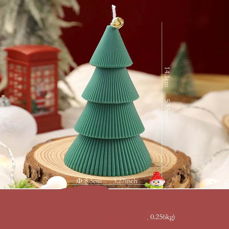 Christmas Tree Candle for Festive Decor Red Green Home Decorative Candle - HORA GIFT