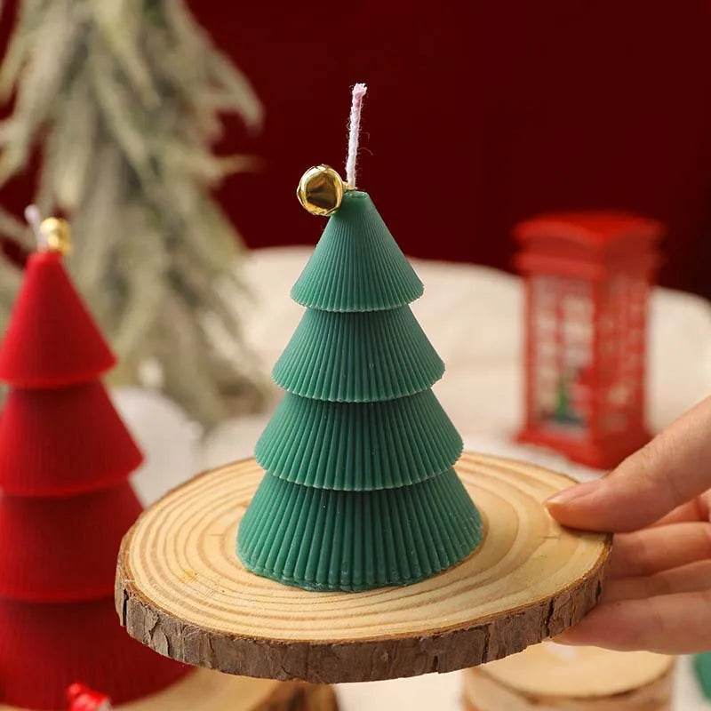 Christmas Tree Candle for Festive Decor Red Green Home Decorative Candle - HORA GIFT