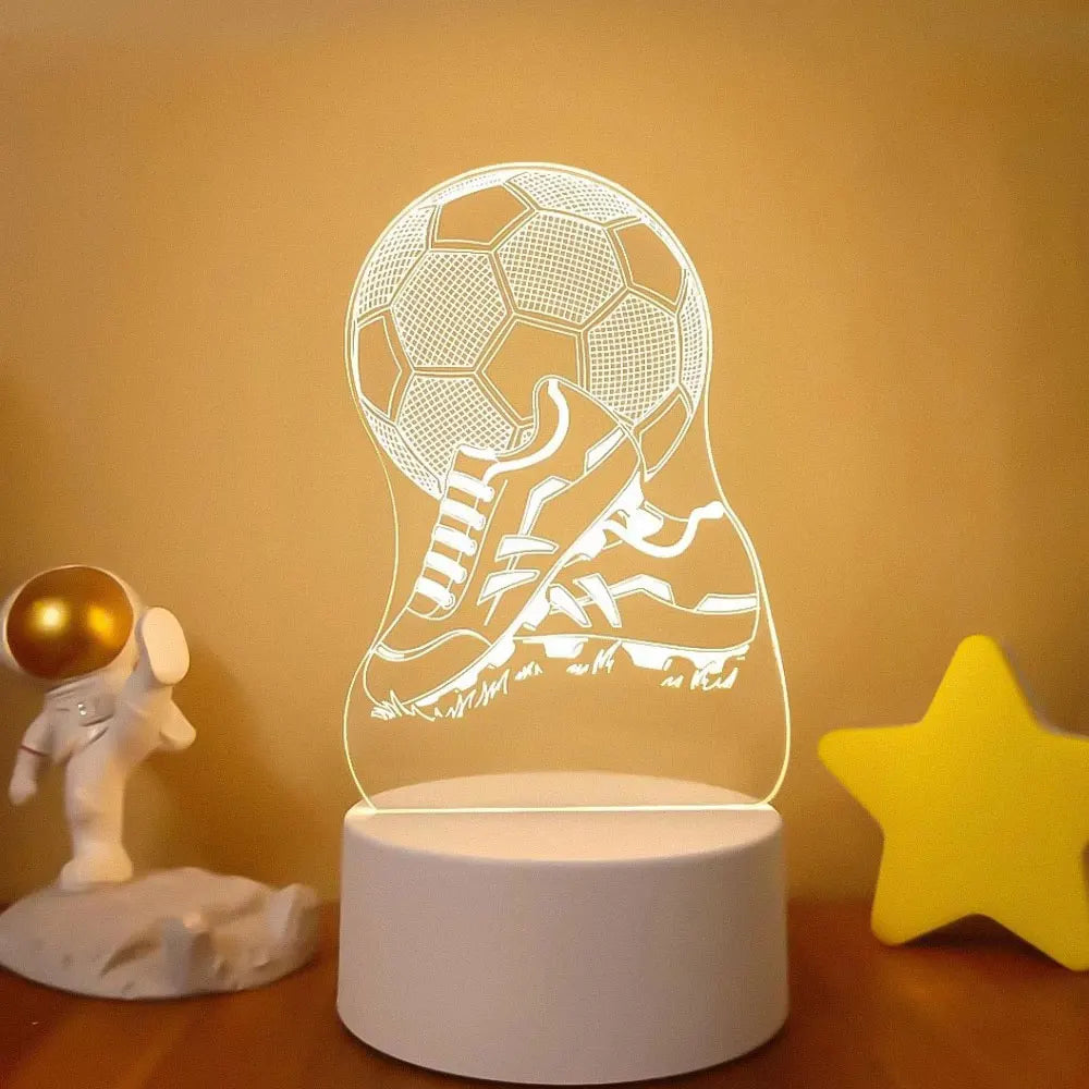 Romantic Love 3D Acrylic Led Lamp for Home Children's Night Light Table Lamp Birthday Party Decor Valentine's Day Bedside Lamp