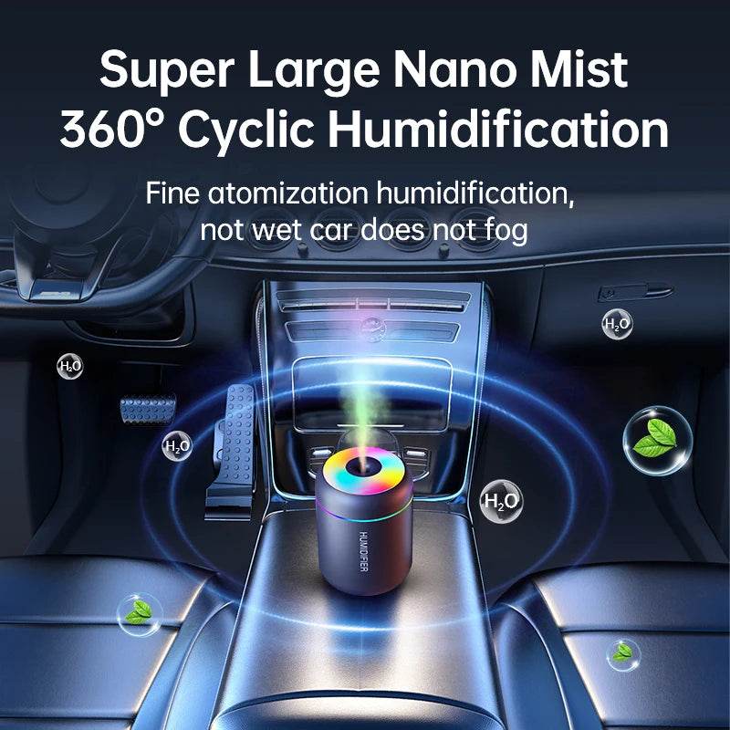 180ML Mini Air Humidifier USB Electric Aroma Diffuser Essential Oil Purifier Aromatherapy Mist Maker Lights For Car Home Bedroom - HORA GIFT