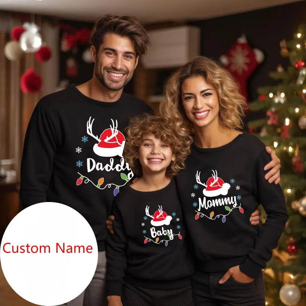 Custom Christmas Sweatshirts with Your Name - HORA GIFT