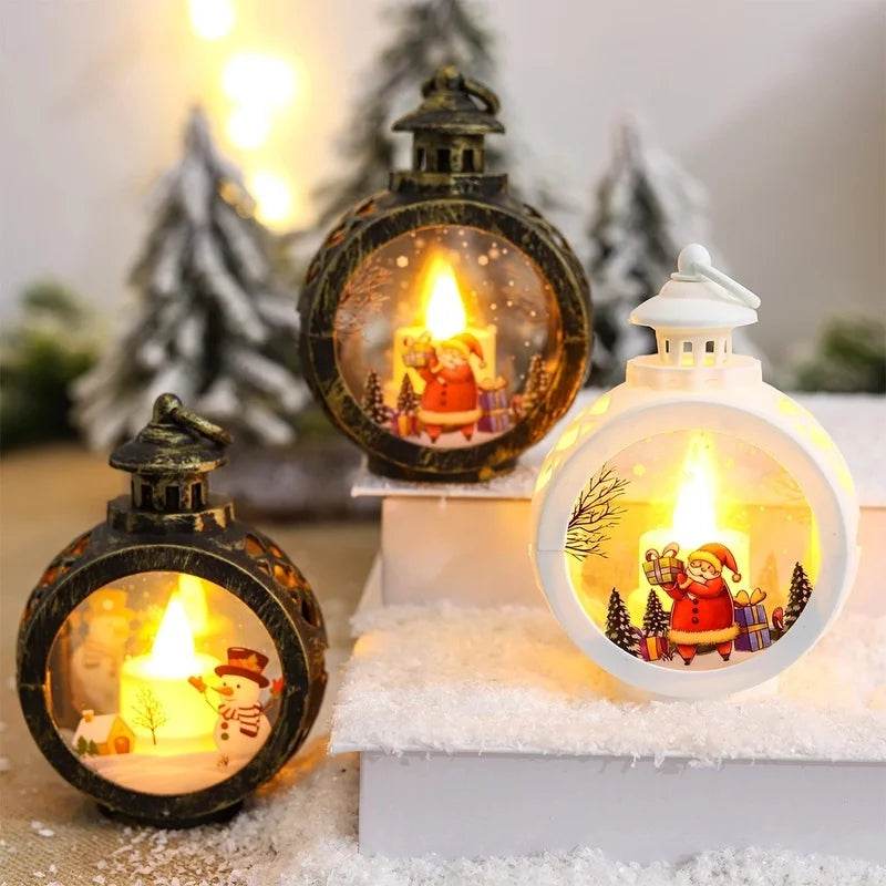 Christmas Round Wind Light Merry Christmas Decoration for Home - HORA GIFT