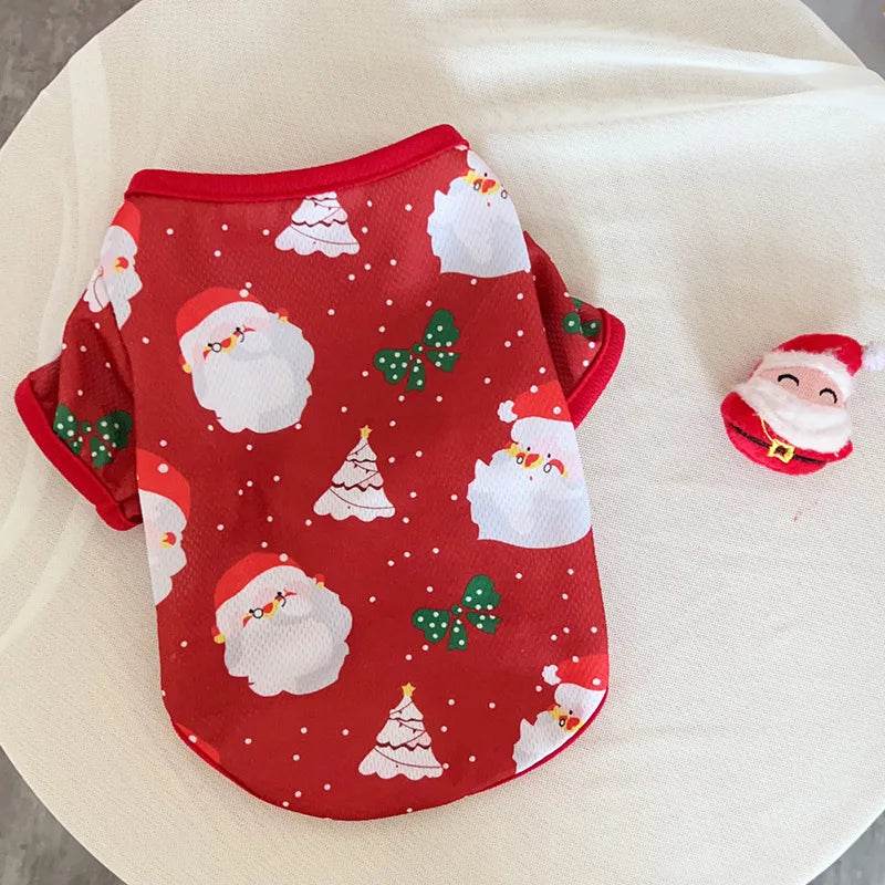 Christmas Dog Sweater CartoonPrint Teddy Bear Pet Hoodie - HORA GIFT