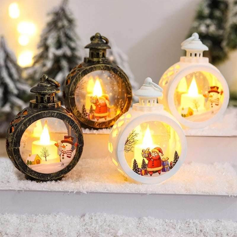 Christmas Round Wind Light Merry Christmas Decoration for Home - HORA GIFT