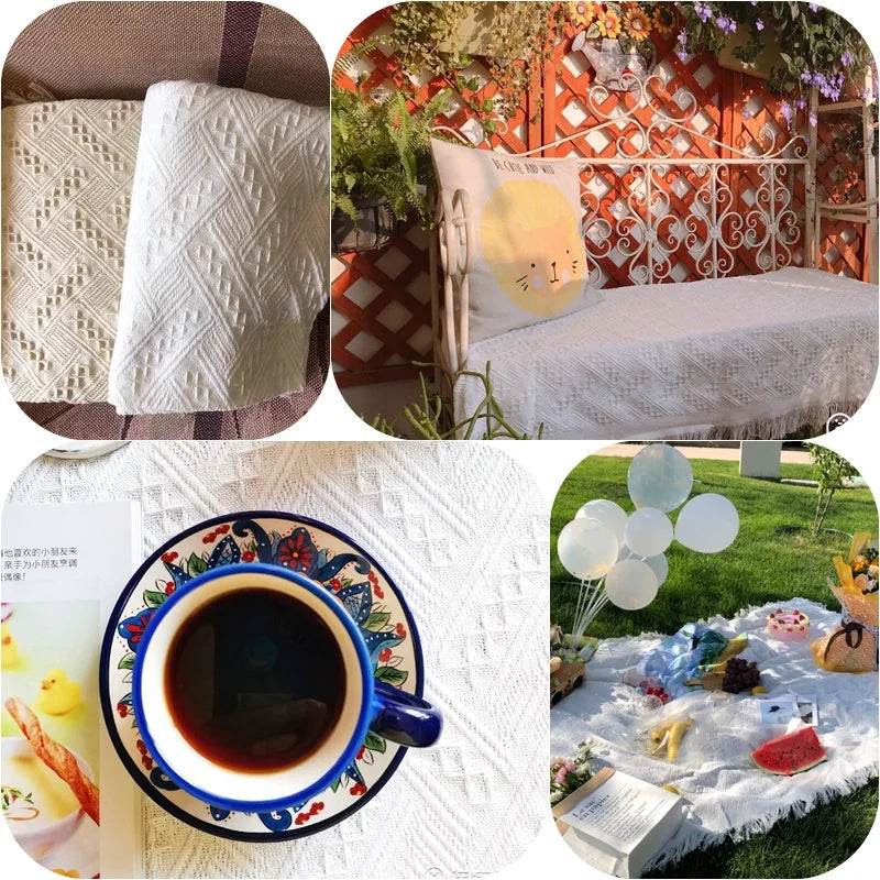 Nordic Sofa Throw Blankets Outdoor Camping Picnic Large Blanket - HORA GIFT