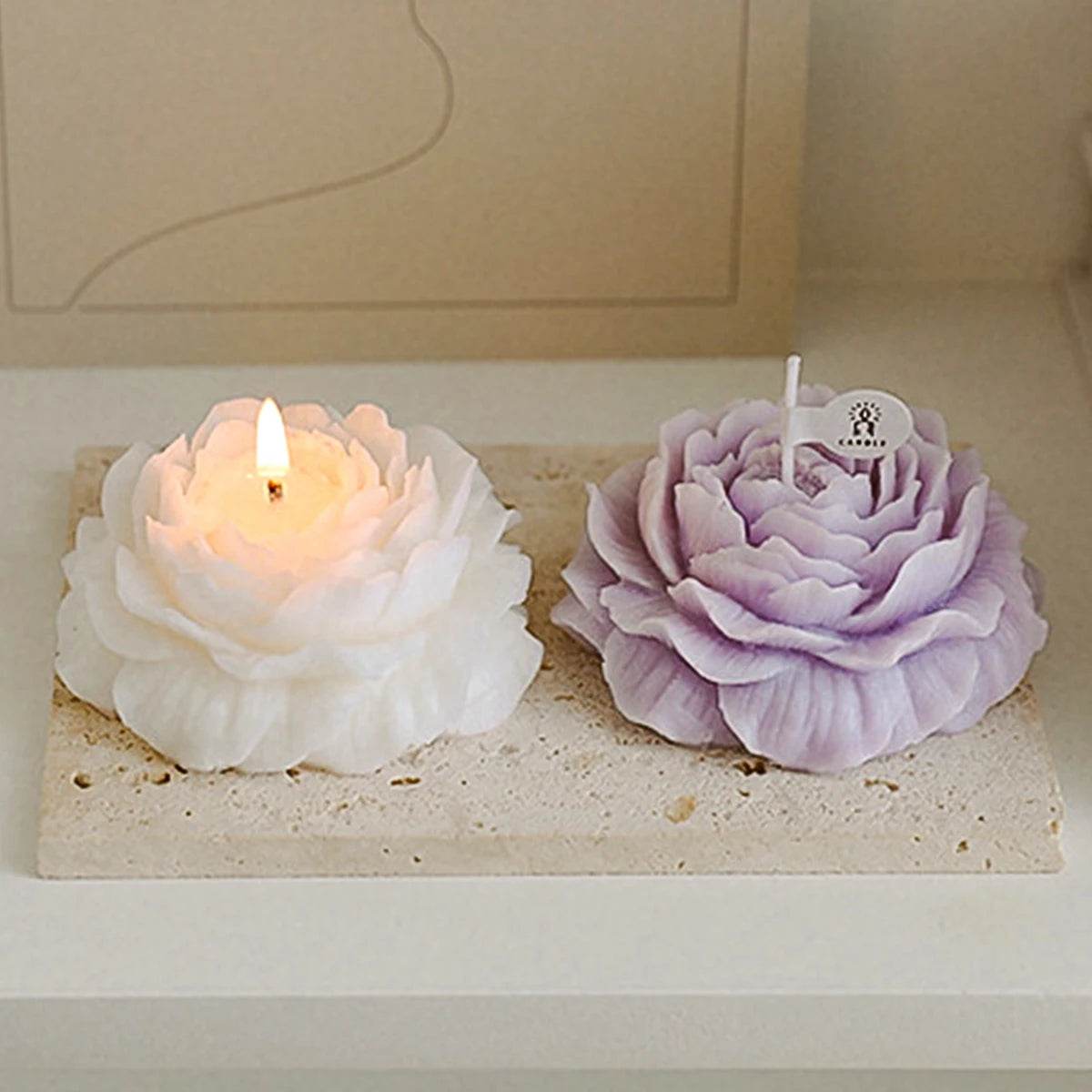 3D Peony Aromatic Candle Creative Flower Shape - HORA GIFT