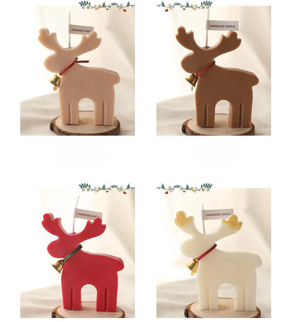 Christmas Candles Scented Deer Candles Home Decoration Merry Christmas Scented Candles Giving Festival Gift For Home New Year - HORA GIFT
