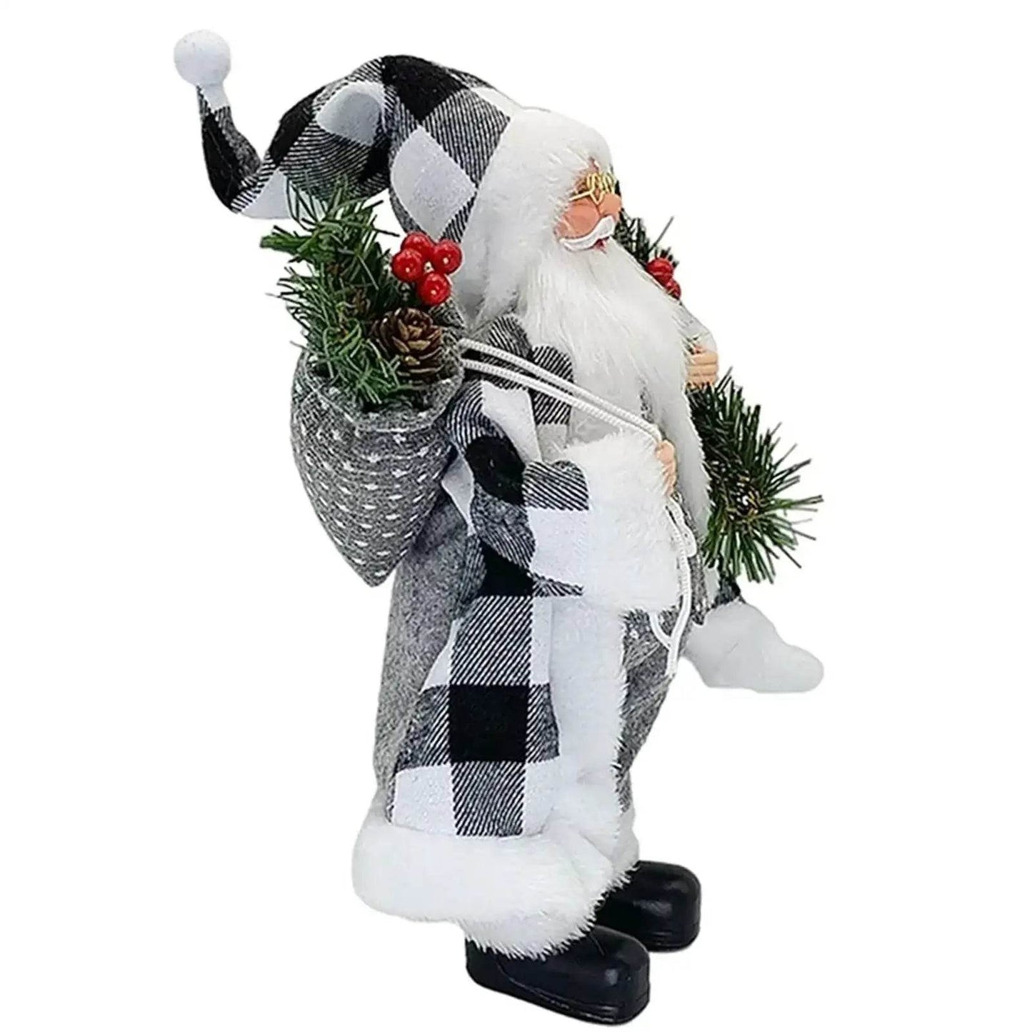 Christmas Sitting Standing Santa Claus Figurines Doll Cute 12inch - HORA GIFT