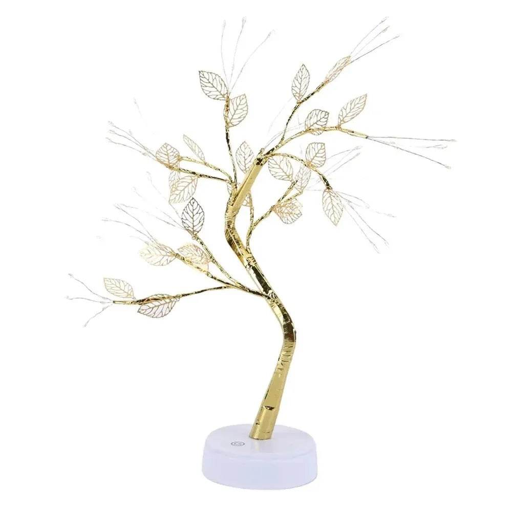 LED Rose Leaf Table Lamp USB Christmas Tree Fairy Light Night Lights Home DIY Party Wedding Bedroom Decoration Mother's Day Gift - HORA GIFT