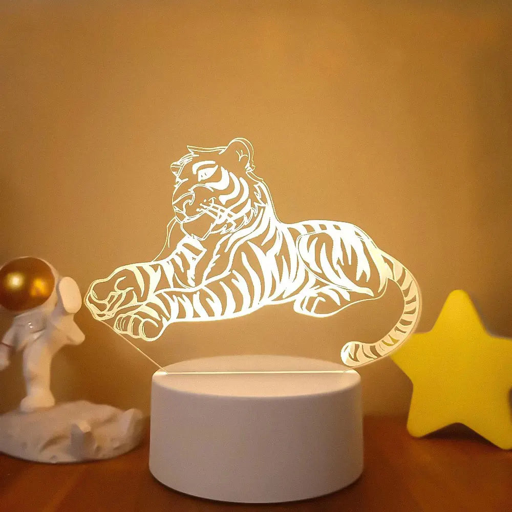 Romantic Love 3D Acrylic Led Lamp for Home Children's Night Light Table Lamp Birthday Party Decor Valentine's Day Bedside Lamp