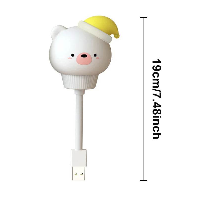 USB Night Light LED Cute Cartoon Night Lamp Bear Chick Kitten for Baby Kid Bedroom Decoration Bedside Lamp - HORA GIFT
