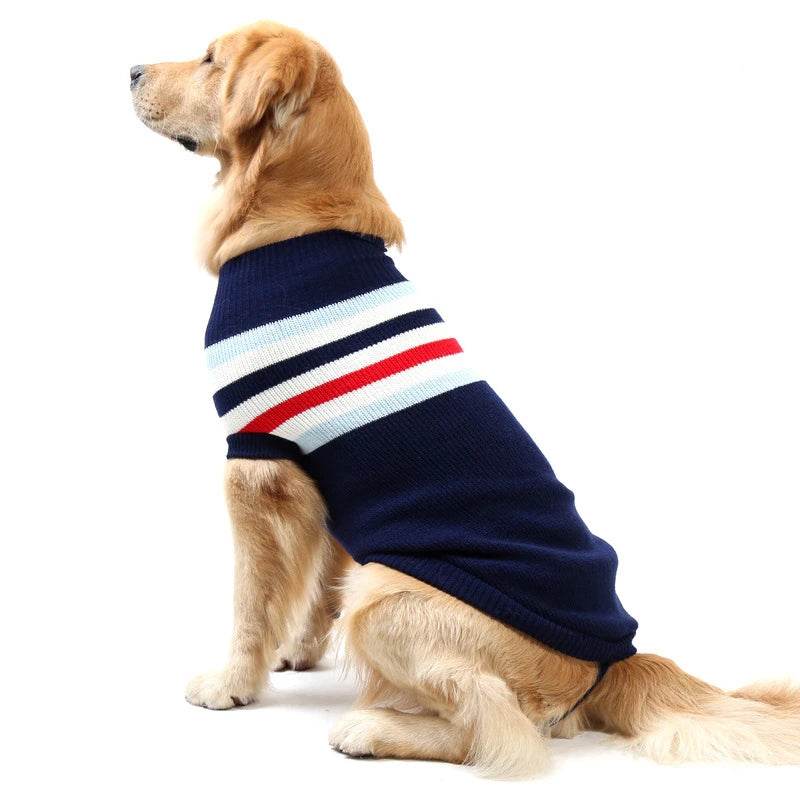 Christmas Dog Sweater Medium Large Dogs Reindeer Snowflake Knitted Sweater - HORA GIFT