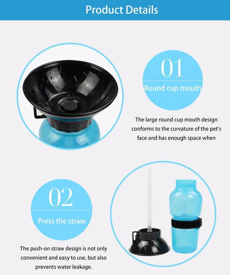 500ml Outdoor Squeeze Portable Pet Dog Water Bottle - HORA GIFT