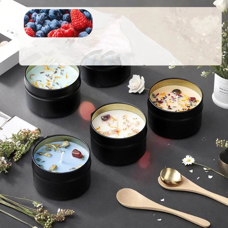 Crystal scented candles, high-end iron cans, soy wax, dried floral scented candles, wholesale scented candles, hand held gifts - HORA GIFT