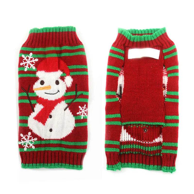 Dog Sweater Christmas Winter Warm Dog Clothes Xmas Outfit for Dogs Puppy Coat Dog - HORA GIFT