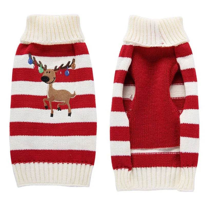 Dog Sweater Christmas Winter Warm Dog Clothes Xmas Outfit for Dogs Puppy Coat Dog - HORA GIFT
