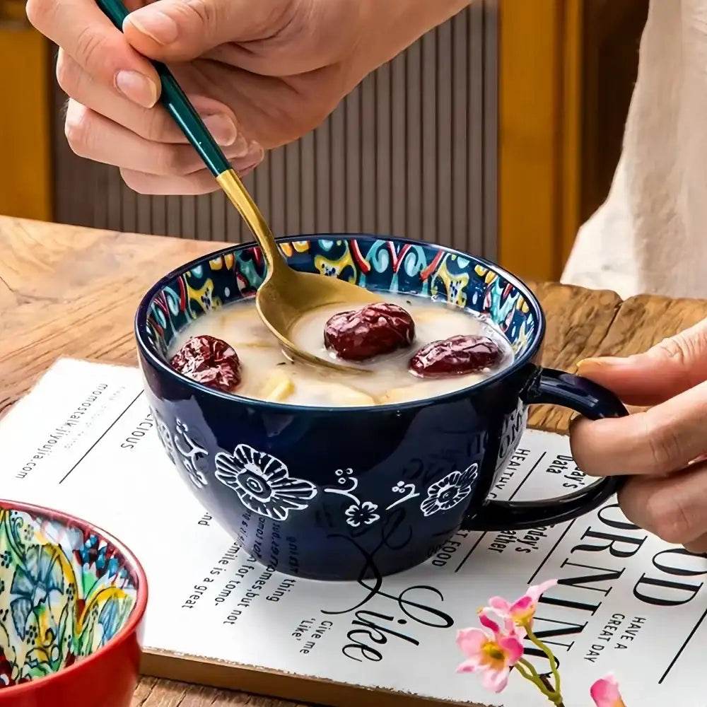 Bohemian Morning Tea Mug, 13.5 oz Ceramic Coffee Mug for Family Colleagues Teachers Wives Husbands Sisters Brothers Funny - HORA GIFT