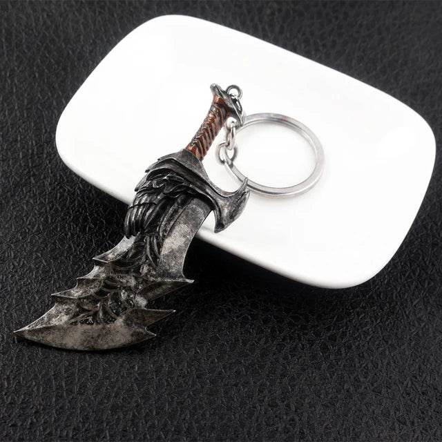 New God of War Ragnarok Keychain Kratos Ares Thor's Hammer Mjolnir Blades of Exile Leviathan Axe Weapon Penant Key Chain Jewelry - HORA GIFT
