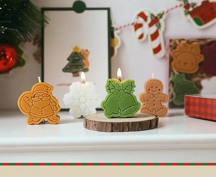Creative Christmas Snowman Gingerbread Man Christmas Candle Aromatherapy - HORA GIFT