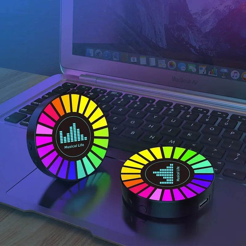 Aromatherapy Magnetic Pickup Lamp Colorful Ambient Air Fresher Round RGB Lights Rechargeable for Car Air Outlet or Room - HORA GIFT