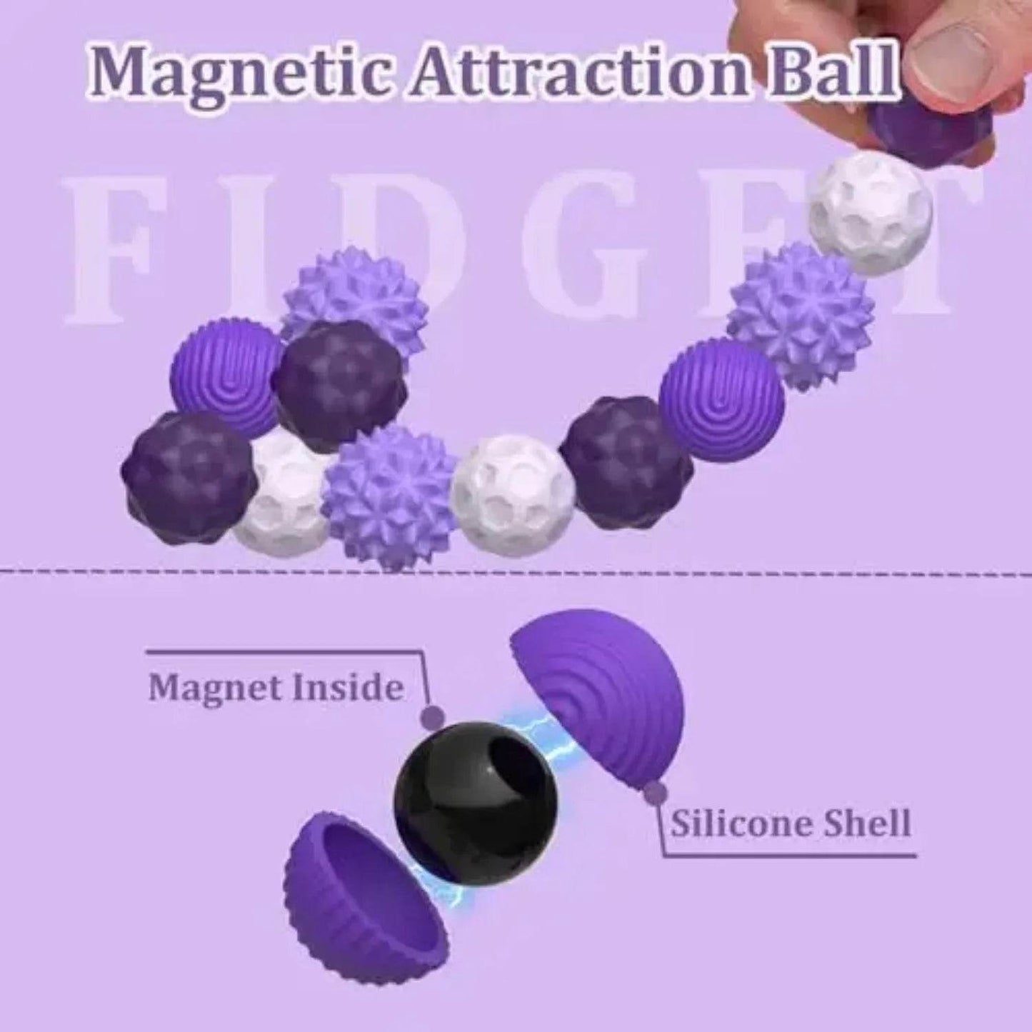 Silicone Magnetic Sensory Balls Fidget Toy - HORA GIFT