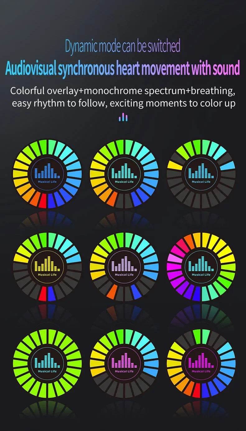 Aromatherapy Magnetic Pickup Lamp Colorful Ambient Air Fresher Round RGB Lights Rechargeable for Car Air Outlet or Room - HORA GIFT