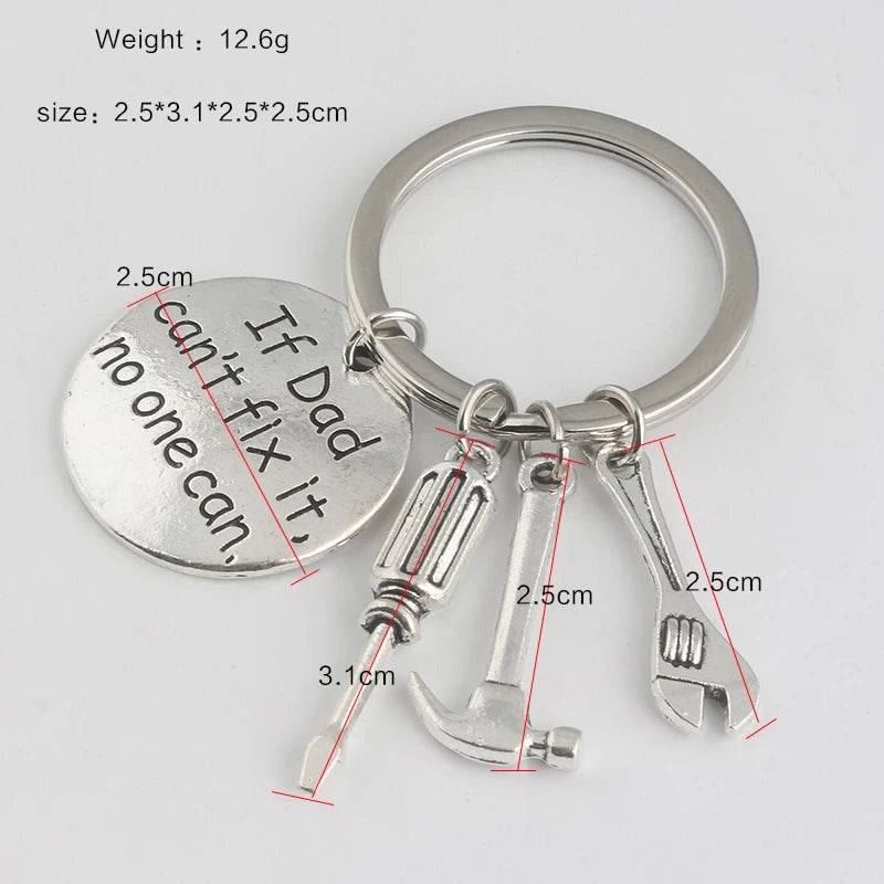 If Dad Cant Fix It No One Can Hand Tools Keychain Fathers Day Pendant Key Chain - HORA GIFT