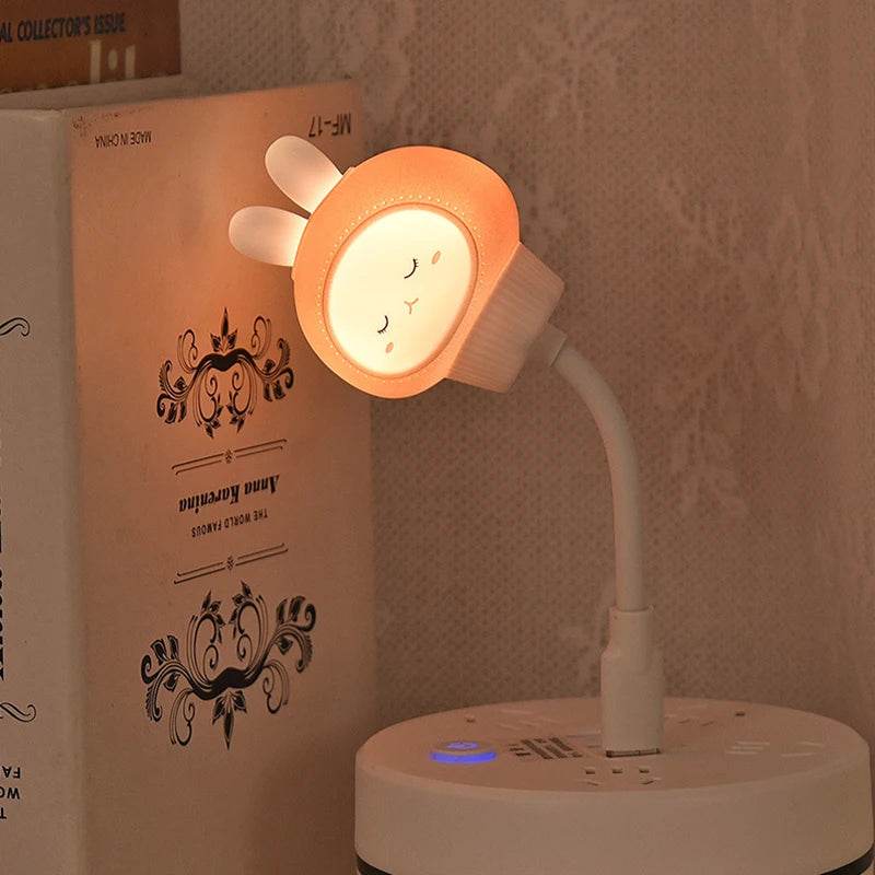 USB Night Light LED Cute Cartoon Night Lamp Bear Chick Kitten for Baby Kid Bedroom Decoration Bedside Lamp - HORA GIFT