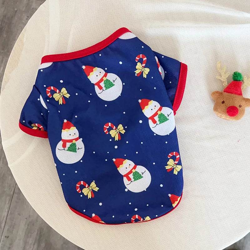 Christmas Dog Sweater CartoonPrint Teddy Bear Pet Hoodie - HORA GIFT