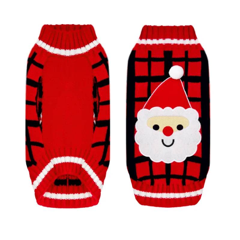 Dog Sweater Christmas Winter Warm Dog Clothes Xmas Outfit for Dogs Puppy Coat Dog - HORA GIFT