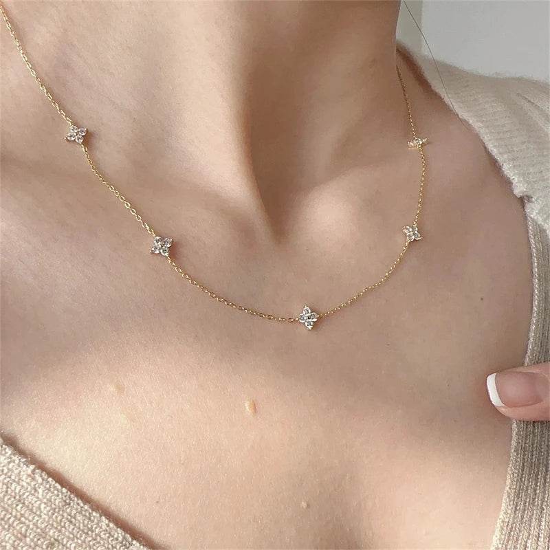 Original Design Flower Crystal Necklace - HORA GIFT