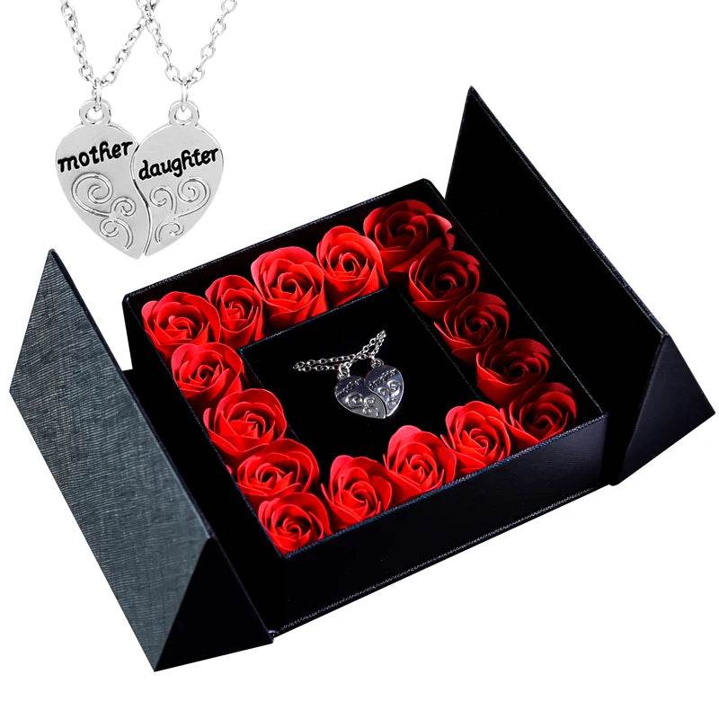 Gifts for Women Jewelry Pendant Necklace /w Soap Eternal Rose Gift Box Mother's Day - HORA GIFT