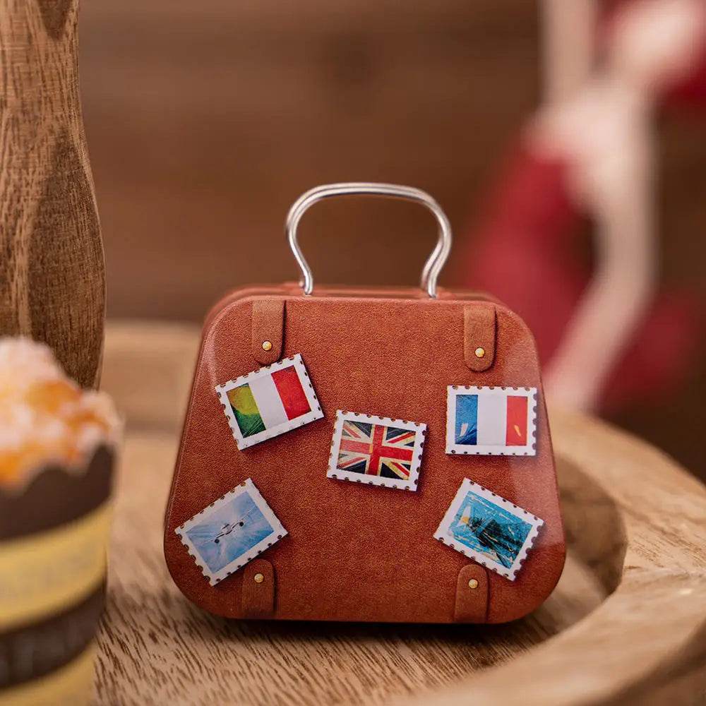 Christmas Decoration Metal Box Handbag Shape Tin Jar Jewelry Storage Cas - HORA GIFT