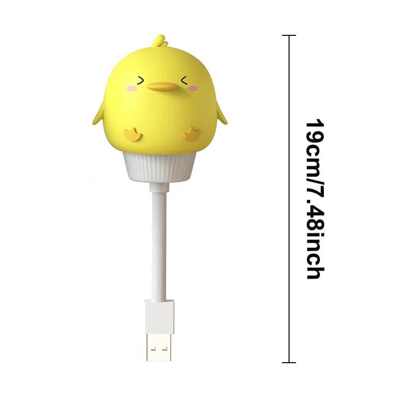 USB Night Light LED Cute Cartoon Night Lamp Bear Chick Kitten for Baby Kid Bedroom Decoration Bedside Lamp - HORA GIFT