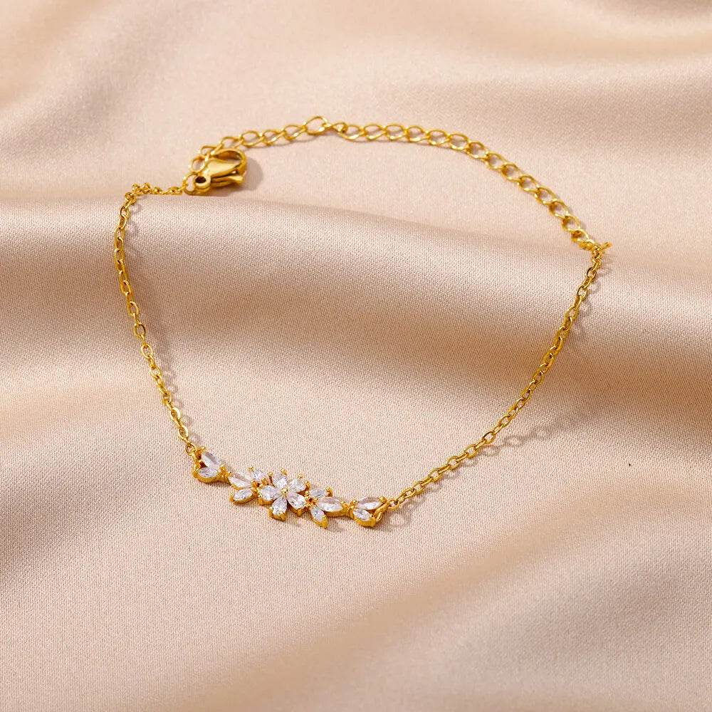 Elegant Zircon Flowers Bracelet - HORA GIFT